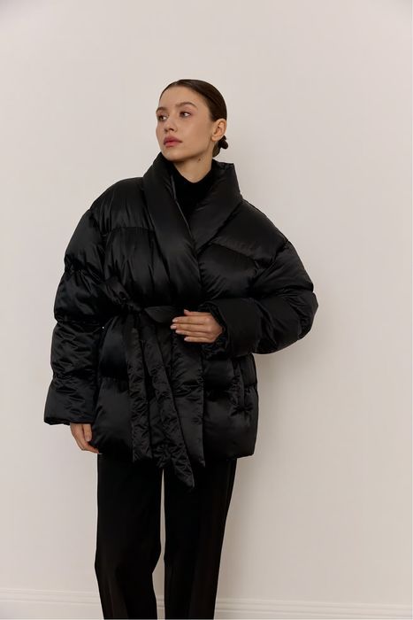 Пуховик подовжений з поясом Vloria S