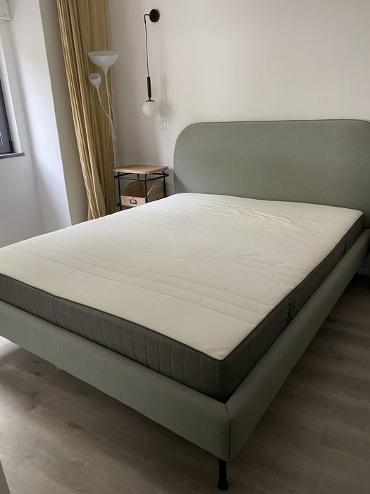 Bed with mattress