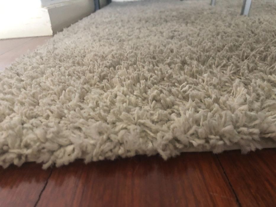 Tapete / Carpete 3 m x 1,65 m Branca / Cinza