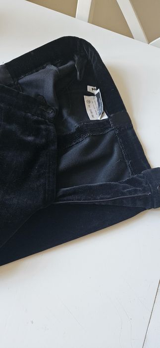 Spodnie aksamitne czarne