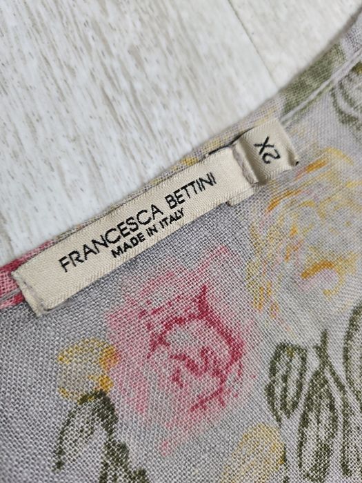 Льняное ярусное платье миди оверсайз Francesca Bettini лён