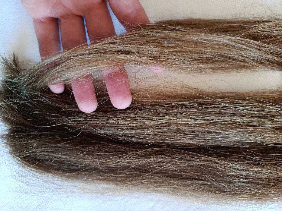 Włosy słowiańskie naturalne/cięte z głowy/40 cm