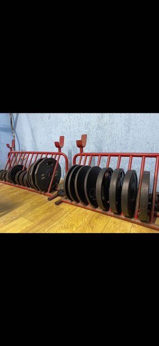 Гантелі, штанги, лави для жима