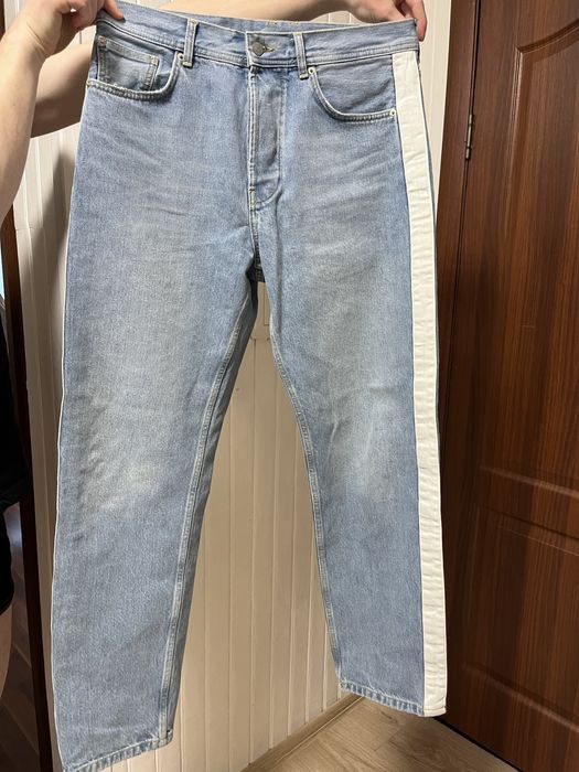 Чоловічі джинси ZARA світлі з лампасами розмір М