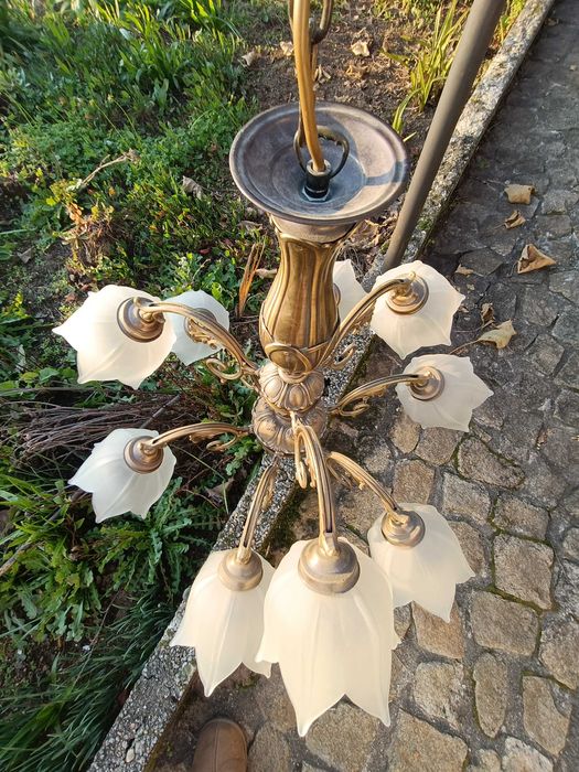 Candeeiro de sala com 9 lâmpadas