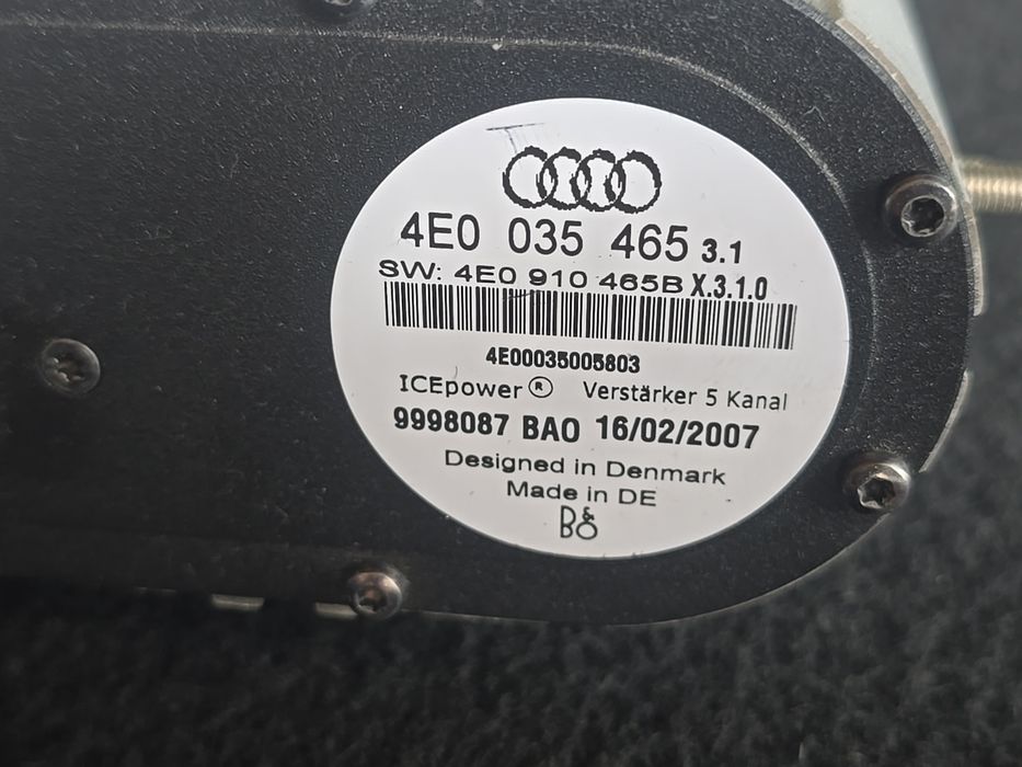 Amplificador de som B&O audi a8 d3 4e0 2005- EPC OEM
