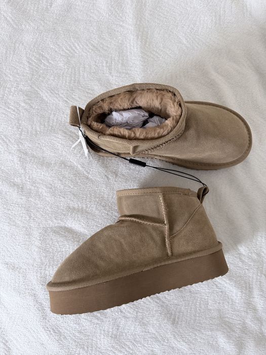 Karmelowe śniegowce ocieplane ugg emu Reserved