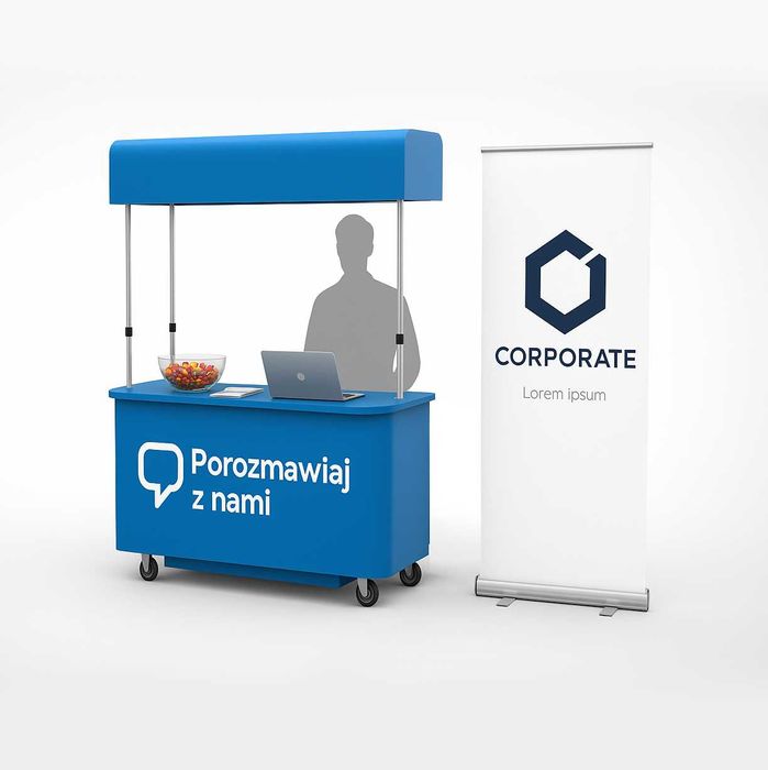 Mobilne Stoisko Promocyjne Wózek na Eventy, Degustacje, Sampling
