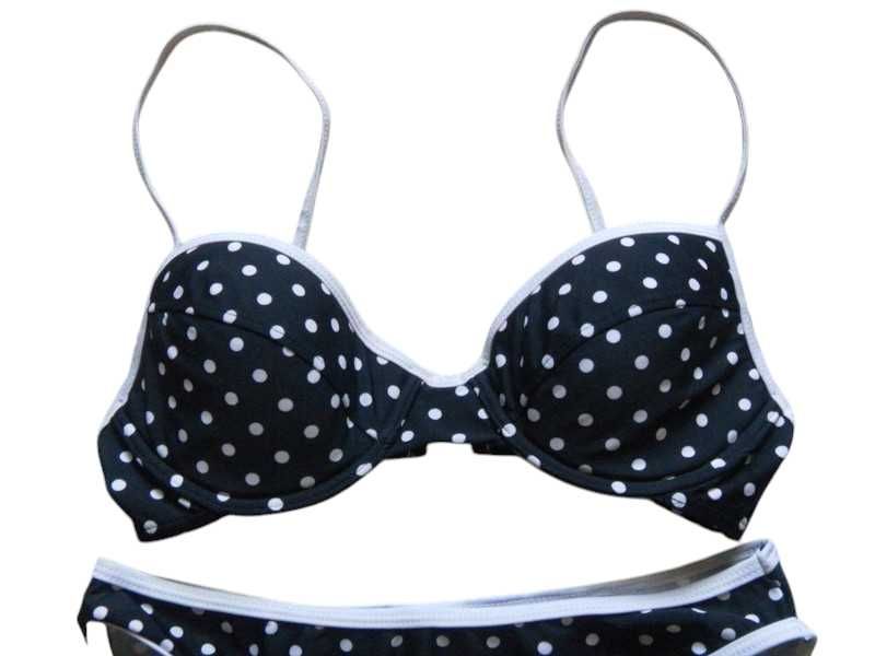 Strój kostium kąpielowy bikini groszki Select 38,M