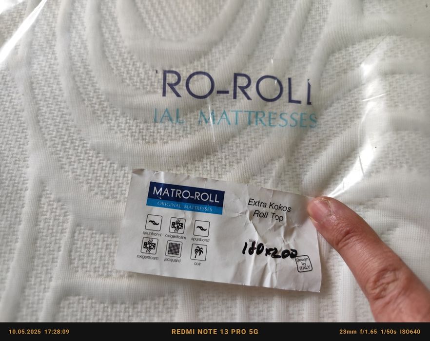 180×200×6 Рулонный Матрас 5-слойный с Кокосом Топпер на диван кровать