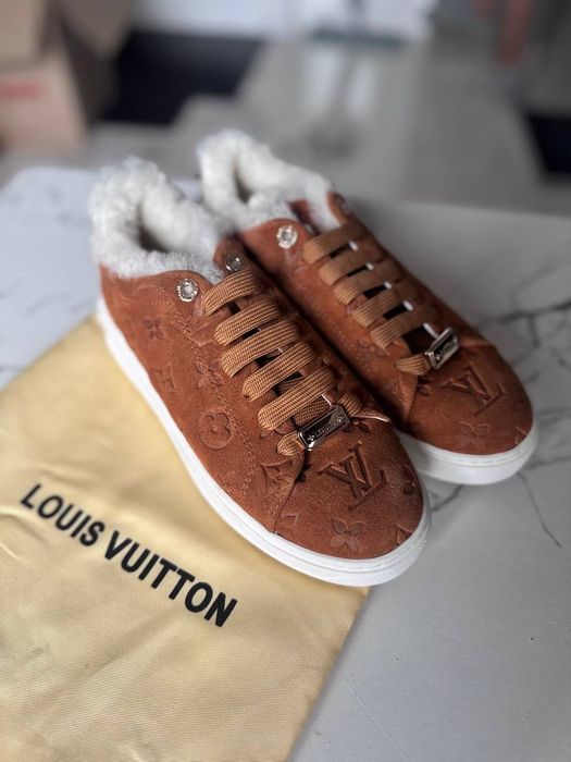 WYPRZEDAŻ!Czekoladowe sneakersy LV! Na futerku!38,39 od ręki