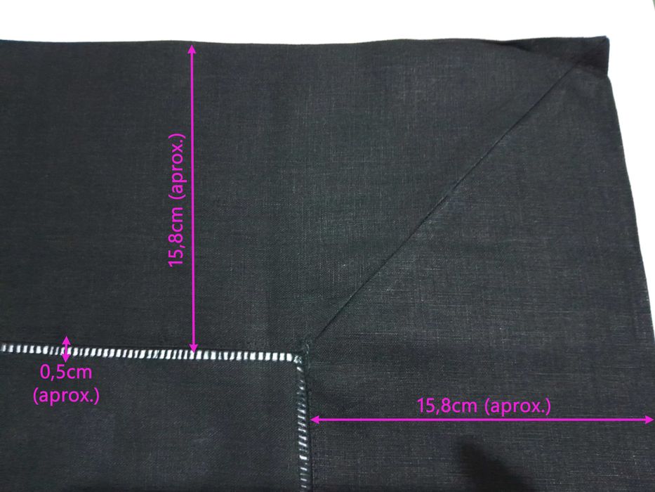 Toalha de mesa preta em linho loja Area