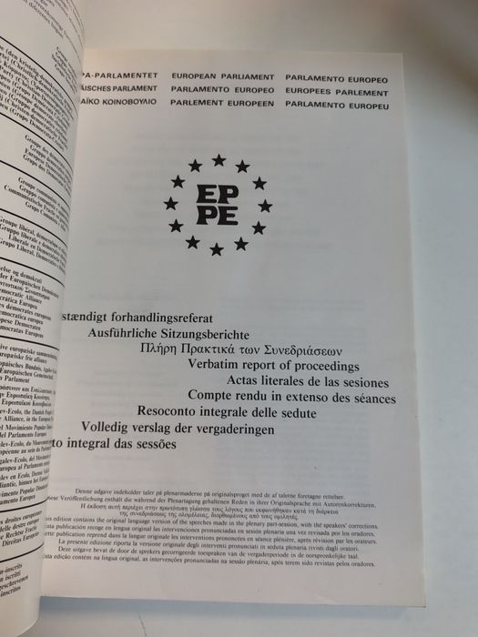Relato integral das sessões / Actas literales de las sesiones