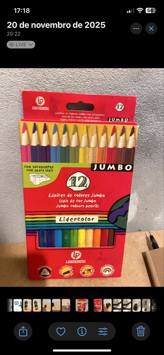 Caixa de 12 lápis de cor da marca Liderpapel