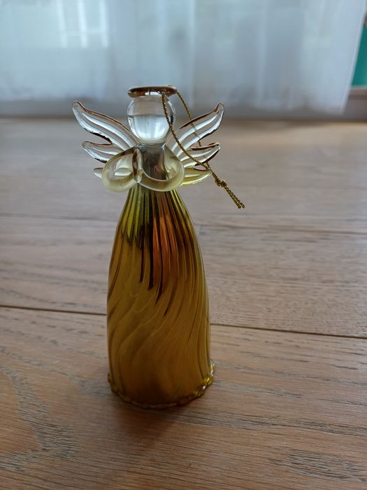 Ozdoba szklana, świąteczna, aniołek