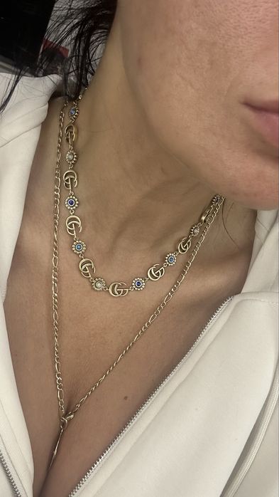 Piekny choker naszyjnik Gucci kwiatki bransoletka