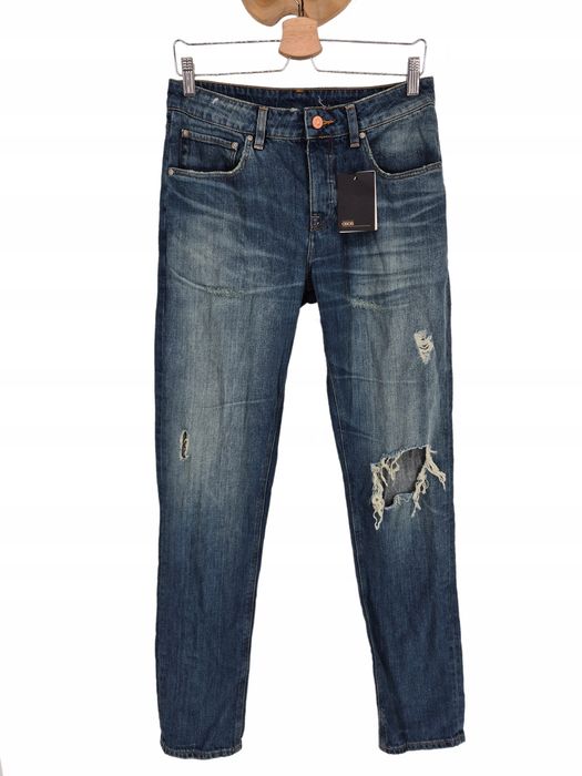 Jeansy Asos W30L34 proste z dziurami przetarciami nowe