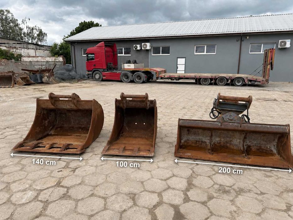 Łyżka do koparki do kopania łyżka skarpowa hydrauliczna Lehnhoff SW21  - KOMPLET