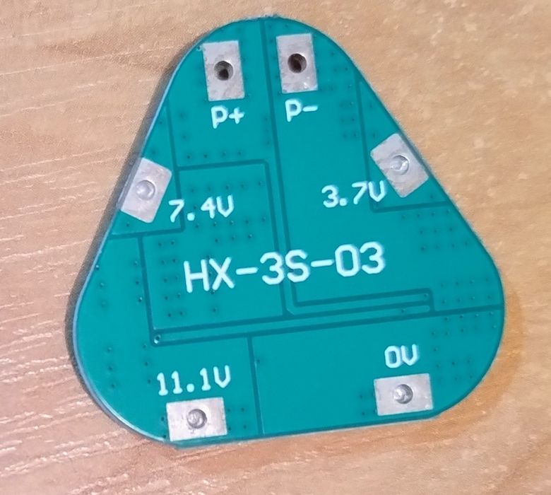 BMS контролер (плата захисту li-ion) 3S 8A 11.1V 12.6V