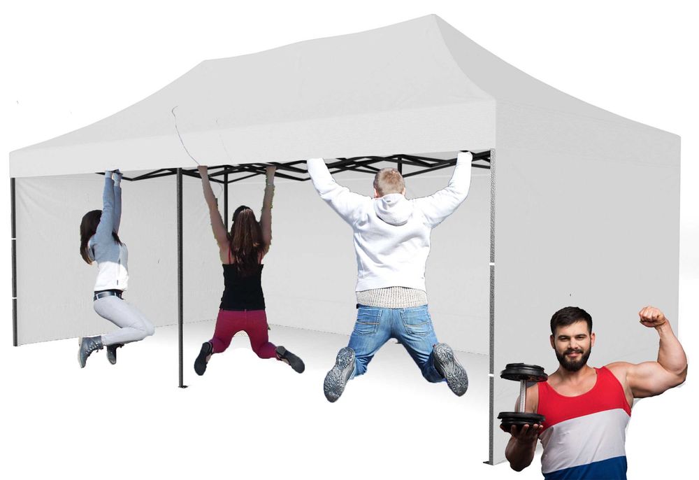 60kg 3x6 18m Namiot Handlowy parasol Ogrodowy szybko rozkładany montaż