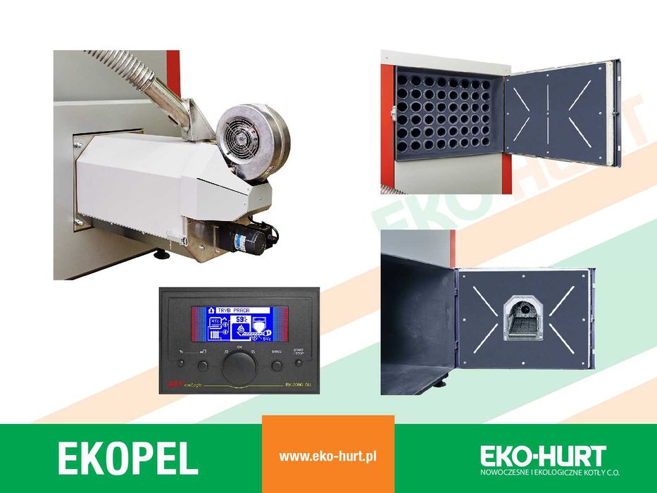 Kocioł na pellet EKOPELL 100kW - piec 5 klasy z certyfikatem ECODESIGN