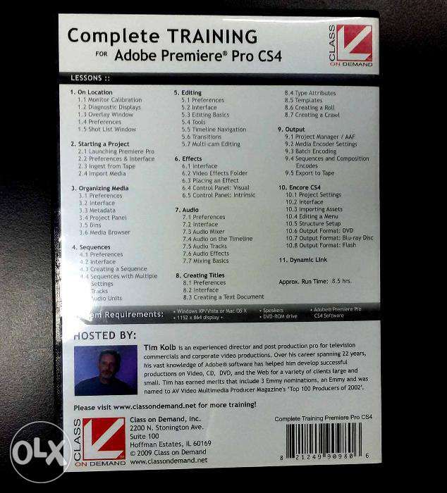 Class on demand Complete Training para Premiere CS4