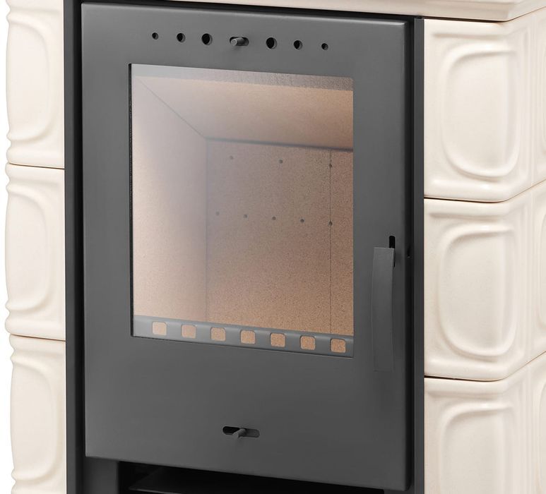 Piec kominek kaflowy koza ELDUR cappuccino ECO Design 11KW Koza