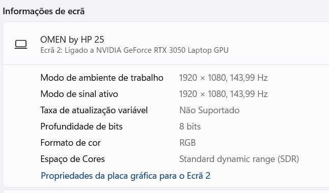 Monitor OMEN 144 HZ 24''