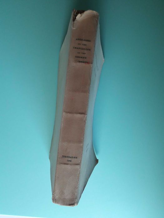 Livro "Addresses by the Chancellor of the Hebrew University"