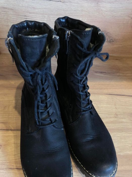 Czarne botki damskie SIMEN ocieplane 38