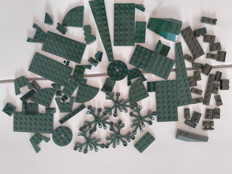 Lego peças originais verde escuro