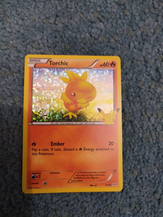 Carta torchic shiny edição MC donalds