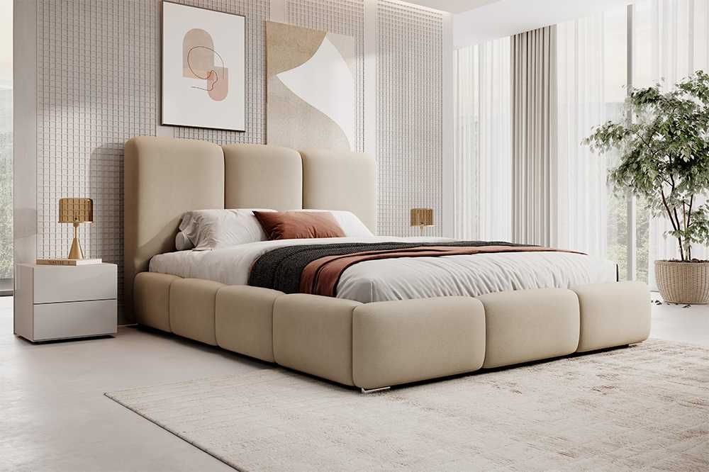 Łóżko tapicerowane ABBI z pojemnikiem na pościel DARMOWA DOSTAWA