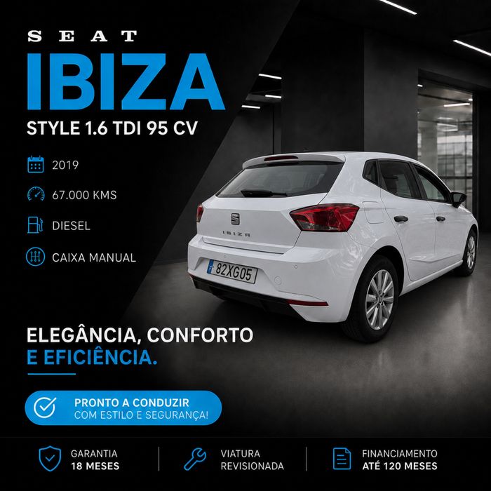 SEAT IBIZA 1.6TDI  c/ 67.000kms 2019