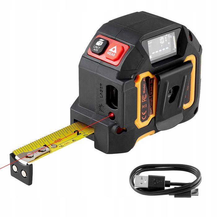 VEVOR 2 W 1 laserowa taśma miernicza 41M dalmierz