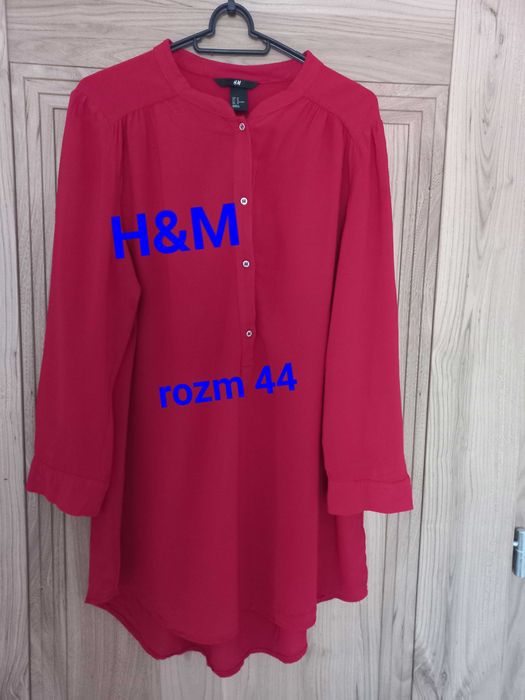 Malinowa duża bluzeczka koszula H&M rozmiar 44
