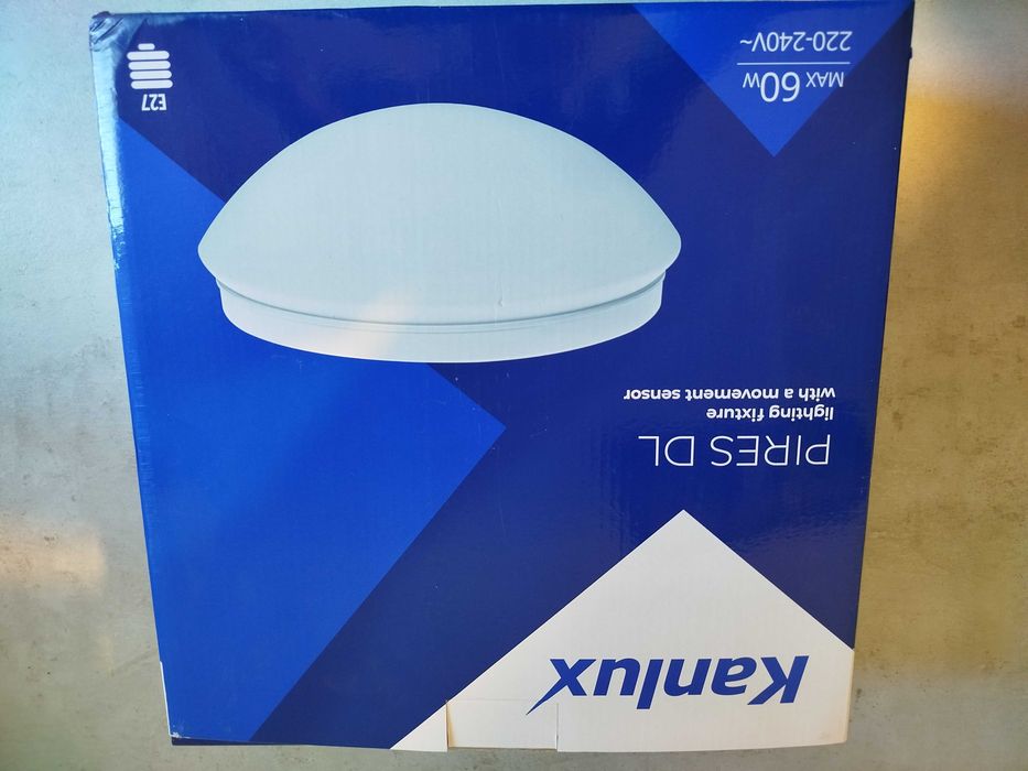Nowa lampa plafoniera Kanlux PIRES DL z czujnikiem ruchu IP44 E27