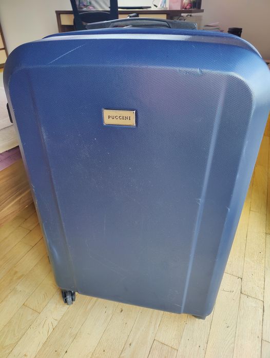Puccini walizka duża, granatowa, jak nowa
