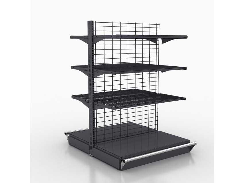 Торгові стелажі. Обладнання. Полиці. Полки. Торговий металевий стелаж.