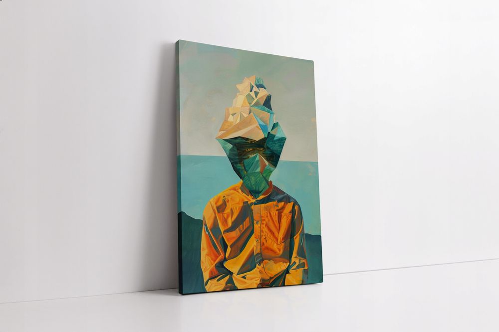 Nowoczesny Obraz na Płótnie - Abstrakcyjny Portret Kobiety 50x70 cm