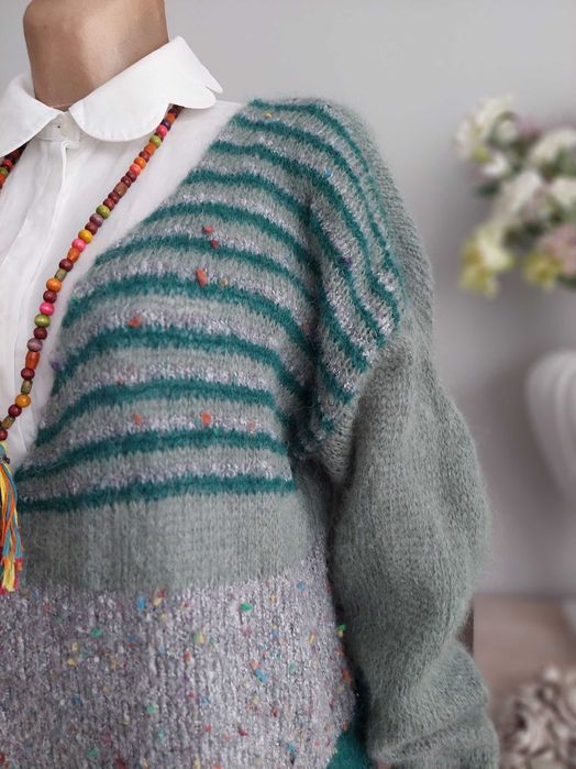 Sweter moherek wełna