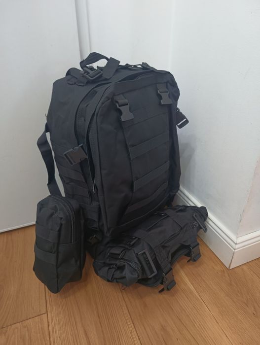 Plecak Taktyczny, 60L Turystyczny, Torba, Nerka, sportowy, saszetka