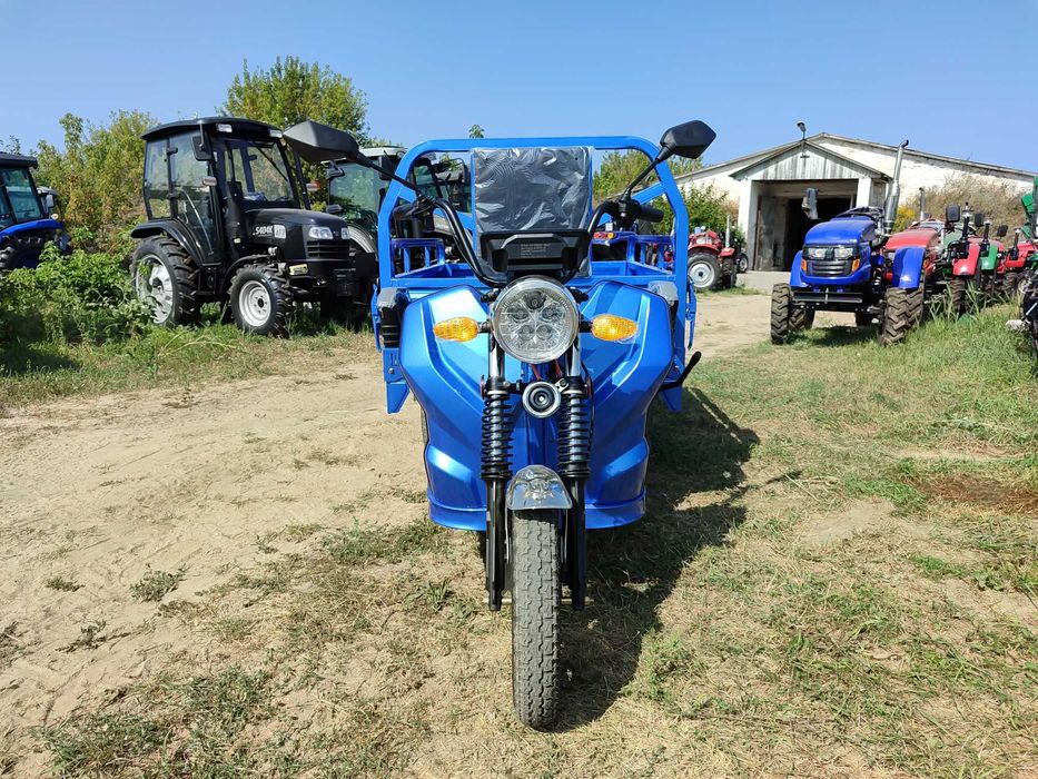 Электро трицикл Дозер 1200 ватт Синий цвет 2024 года