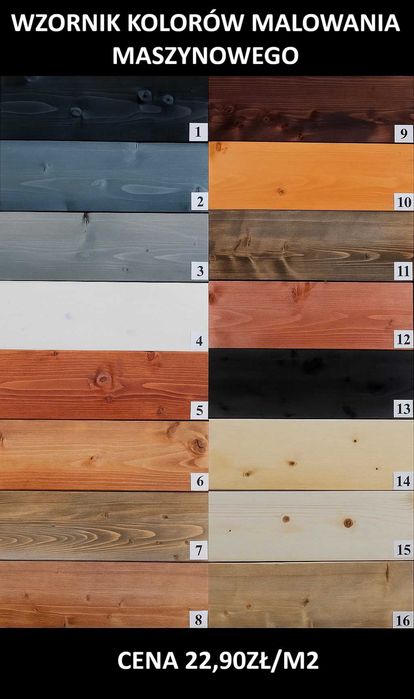 12x121 mm malowana gotowa podbitka nadbitka boazeria