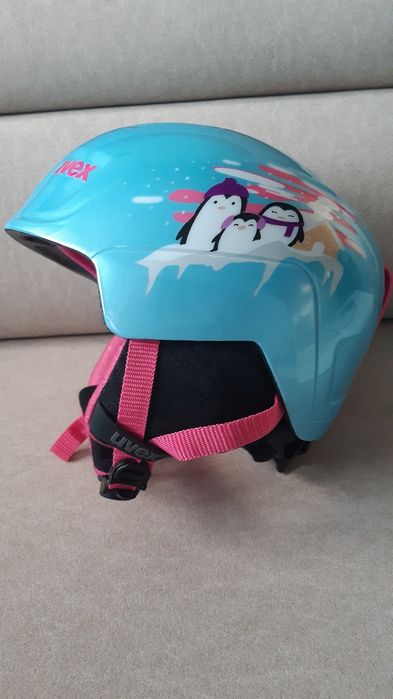 Kask narciarski dla dzieci 51-55 cm gogle rękawice