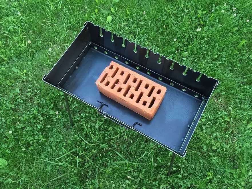 Раскладной мангал чемодан на 10 шампуров + 10 шампуров- ручка металл‼️