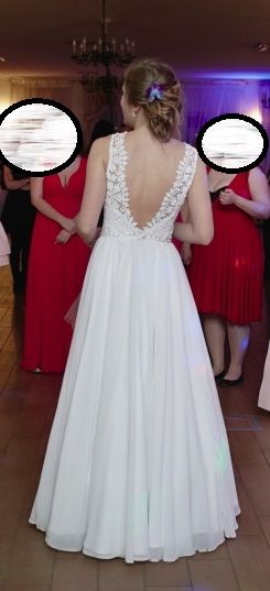 Suknia ślubna z muślinu