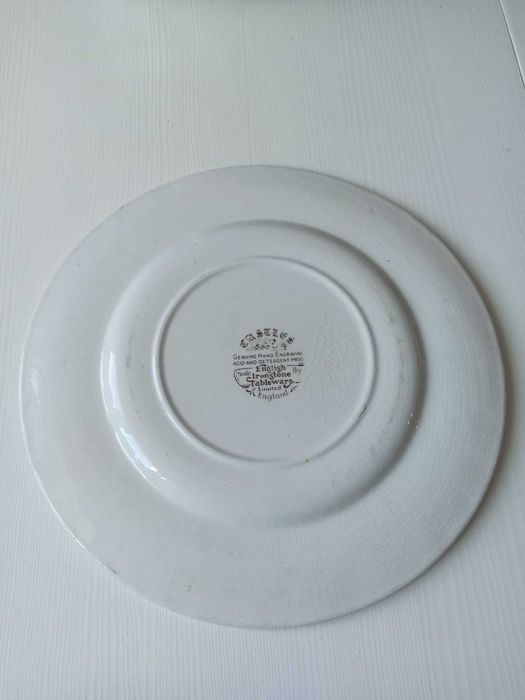 Duża patera 29 cm English Ironstone – dekor krajobrazowy, Anglia