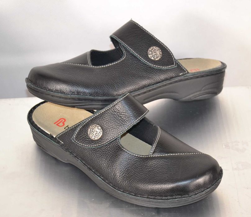 BERKEMANN Heliane Stretch Nowe Klapki Zdrowotne Damskie 42 Skórzane