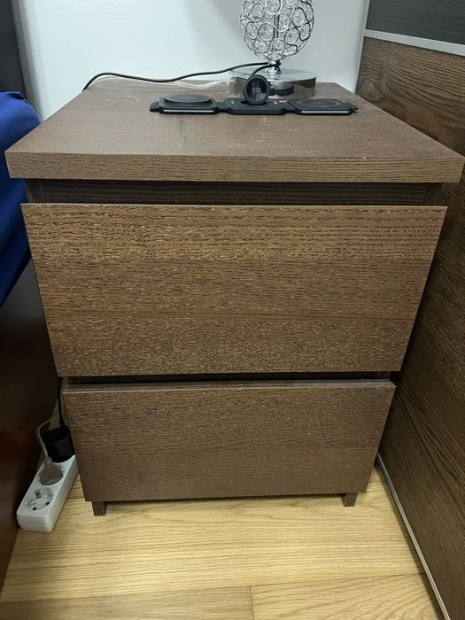 2Comodas cor castanho/preto - agilizo transporte